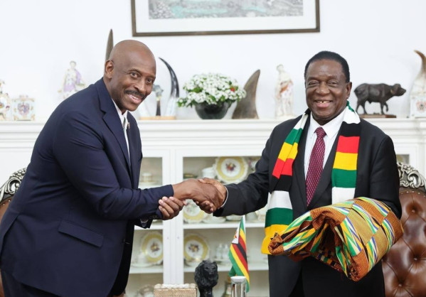 President of Zimbabwe Welcomes Rugby Africa President to Discuss Zimbabwe’s Preparation for Rugby World Cup 2027