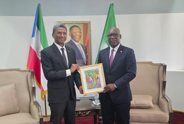 Minister Barry Faure meets with Equatorial Guinean Counterpart ahead of the 11th Organisation of African, Caribbean and Pacific States (OACPS) Summit