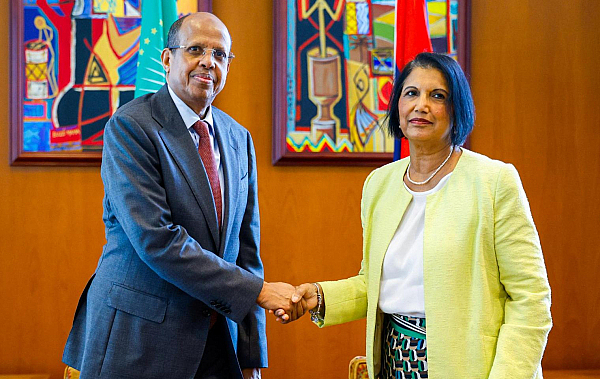 African Union Commission (AUC) Chairperson has arrived in the Republic of Mauritius to attend the official launch of the Africa Credit Rating Agency (AfCRA)
